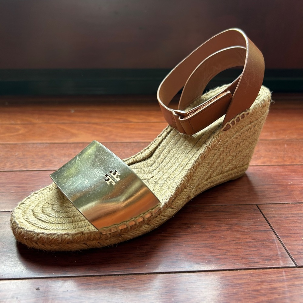 Tory Burch Espadrilles wedges Tan Leather